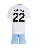 Aston Villa Ian Maatsen #22 Bortedraktsett Barn 2024-25 Korte ermer (+ bukser)